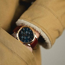 Pulkstenis - DANIEL WELLINGTON - St. Mawes - Hronogrāfs - Āda - 42 mm - Zils