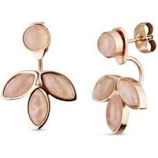 Vuch Mūsdienīgi apzeltīti auskari ar rozā zeltu 2 in 1 ROSE LILIES EARRINGS sVU0325