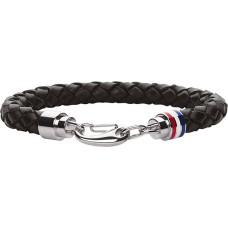 Tommy Hilfiger Melna ādas rokassprādze TH2700510 sTH0241