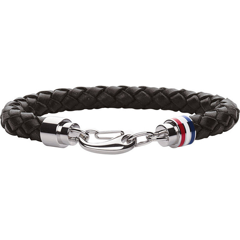 Tommy Hilfiger Melna ādas rokassprādze TH2700510 sTH0241