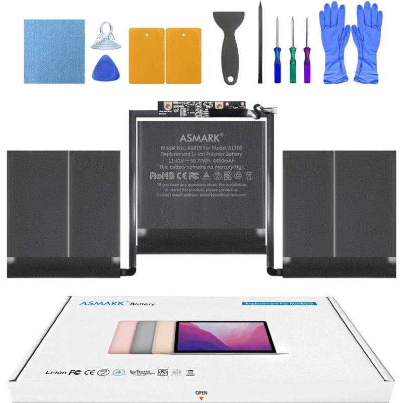 ASMARK MacBook Pro A1706 akumulators