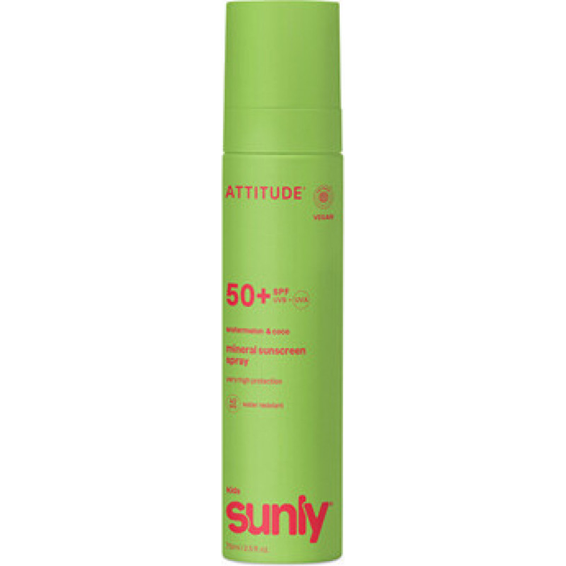 Attitude Kids Sunly Spray SPF 50 - Dětsk&yacute; miner&aacute;ln&iacute; opalovac&iacute; kr&eacute;m ve spreji