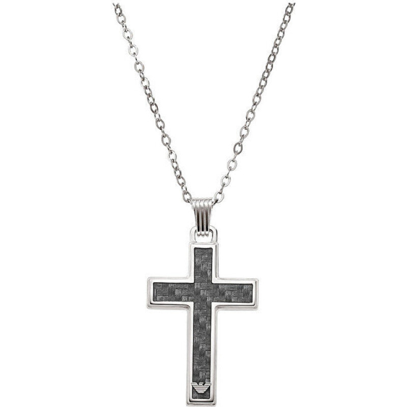 Emporio Armani Vīriešu tērauda krusta kaklarota EGS1705040