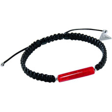Lampglas Satriecoša partnera rokassprādze Shamballa Red Line ar 24 karātu zeltu Lampglas pērlē