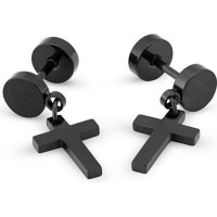Troli Stilīgi tērauda auskari Cross KS-141