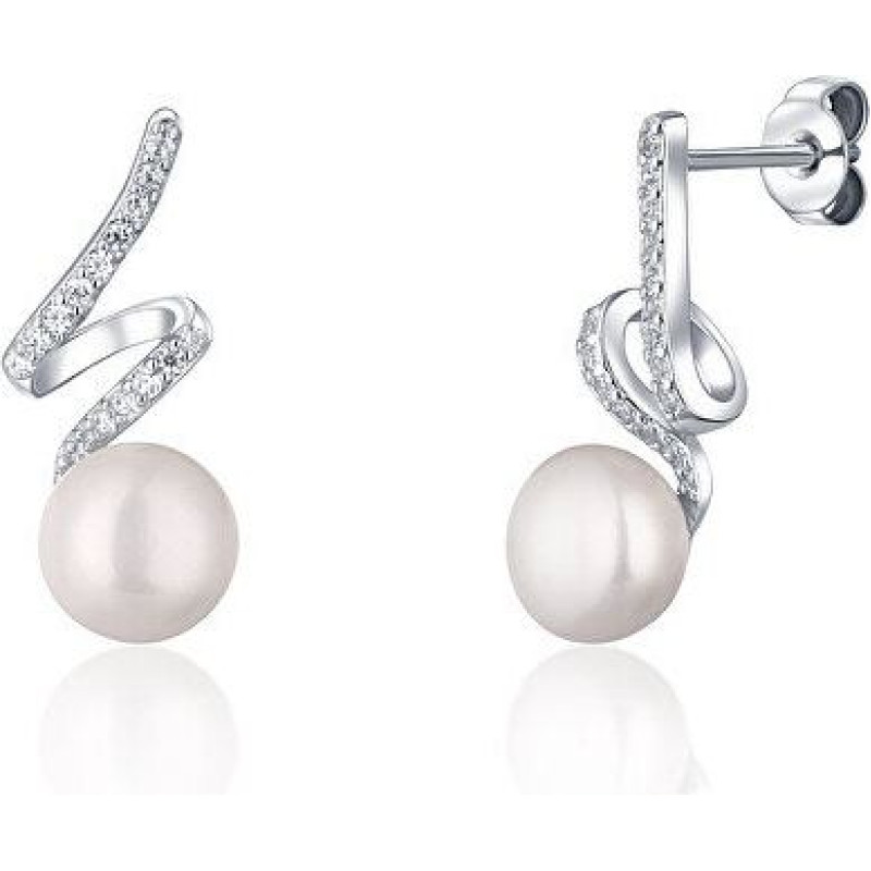 Elegants rotaslietu komplekts ar īstu pērli un cirkoniem JwL Luxury Pearls JL0746