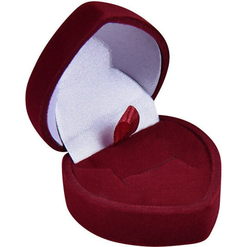 JK Box Bordo dāvanu kastīte auskariem vai gredzenam Heart F-75 / A10