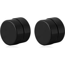 Melni magnētiski auskari 2in1 Troli krelles, mini sakta VSE6018B-PET sTO3875