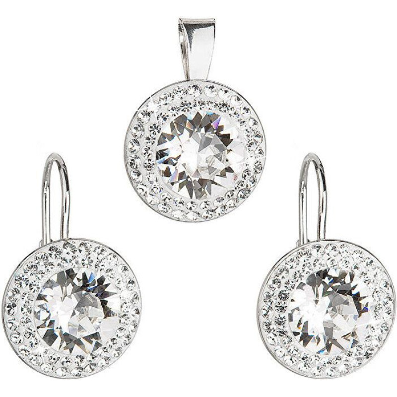 Aksesuāru komplekts - EVOLUTION GROUP - 39107.1 - Auskari un kulons - Swarovski kristāli - 925 sudrabs