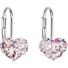 Auskari - EVOLUTION GROUP - 31125.9 - Sudrabs 925 - Swarovski kristāli - Gaiši rozā
