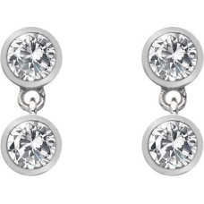 Sudraba auskari ar topāzu un īstu dimantu Hot Diamonds Willow DE586 sHD1149