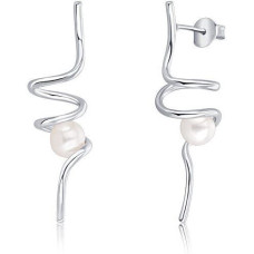 Gari sudraba pērļu auskari JwL Luxury Pearls JL0620 sJL0620