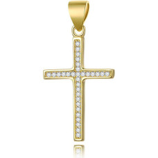 Beneto Apzeltīts sudraba kulons Cross AGH592-GOLD