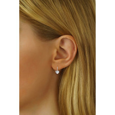 Silvego Smalki sudraba sirds auskari ar skaidriem cirkoniem Swarovski SILVEGO70462s sSL3695