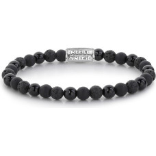 Rebel&Rose Rokassprādze ar pērlītēm Black Rocks RR-60033-S