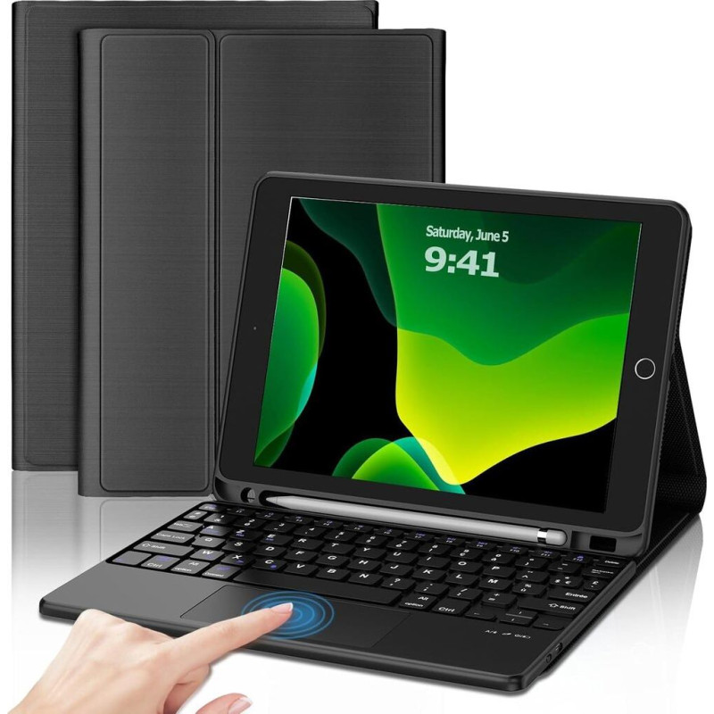 FOGARI iPad 9. paaudzes tastatūra - AZERTY (franču) tastatūra ar trekpadu