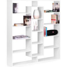 Modernhome Modern standing bookshelf bookcase 14 shelves white ModernHome