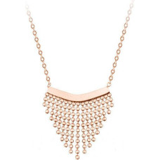 Troli Moderna tērauda kaklarota ar Chains Rose Gold ornamentu