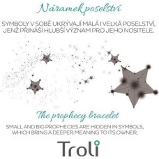 Troli Stīgu rokassprādze ar sirds melnu / bronzas