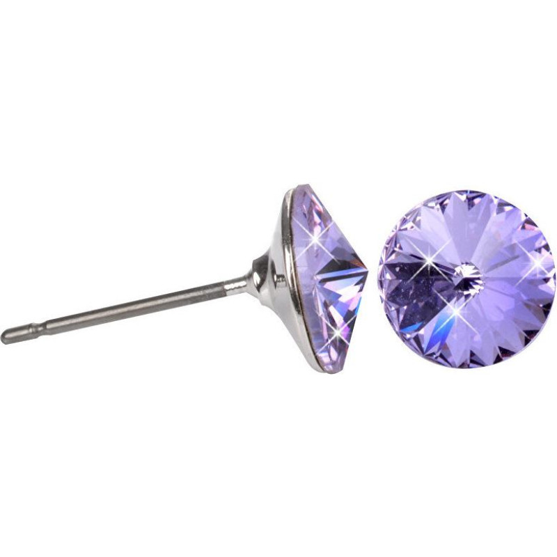 Levien Rivoli Violet smalki auskari