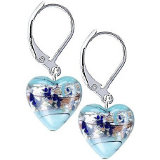 Lampglas Jauki Ice Heart auskari ar tīru sudrabu no Lampglas pērlēm ELH29