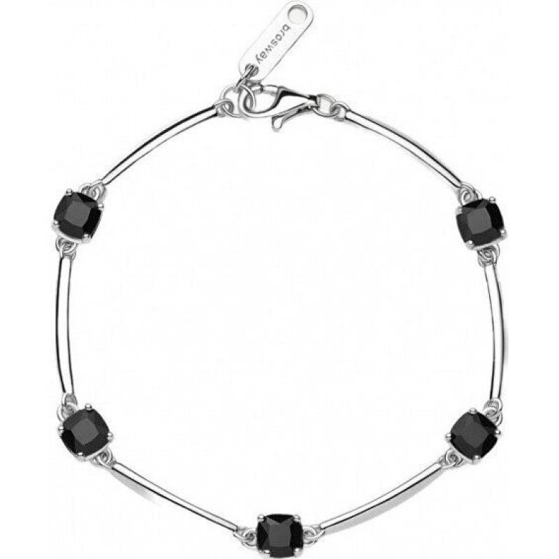Aproces - BROSWAY - Fancy Mystery Black FMB04 - Sudrabs - Melnais kubiskais cirkonijs - 16 cm