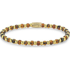 Pērļu aproce Mix Glass Rocks Tiger Gold RR-40146-G - Garums: 16,5 cm