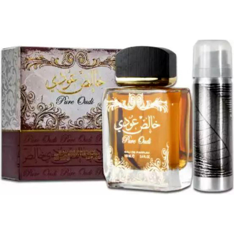 Tualetes ūdens vīriešiem Pure Oudi By Lattafa 100 ml ar dezodorantu 50 ml