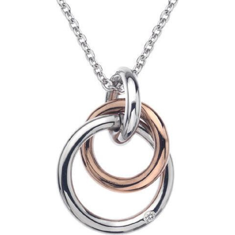 Sudraba kaklarota sievietēm Hot Diamonds Interlocking DP373