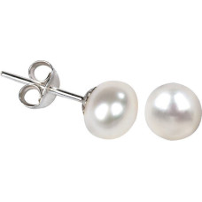 Auskari no īstām baltām pērlēm JwL Luxury Pearls sJL0026