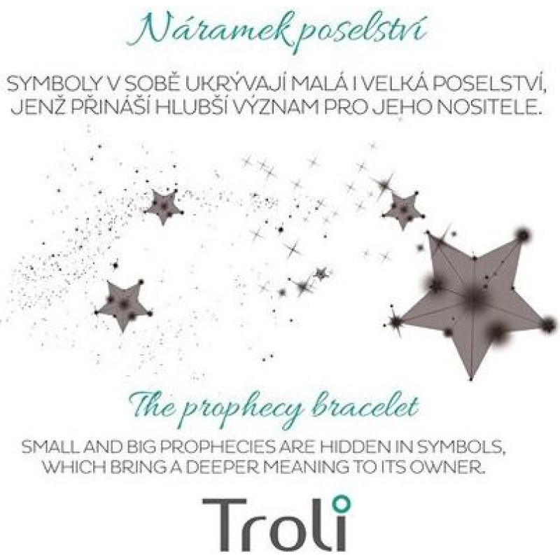 Troli Stīgu aproce ar spalvu melnu / bronzu