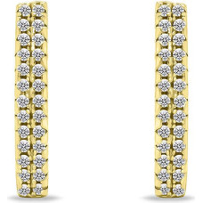 Brilio Silver Eleganti apzeltīti auskari ar cirkoniem EA660Y sBS2679