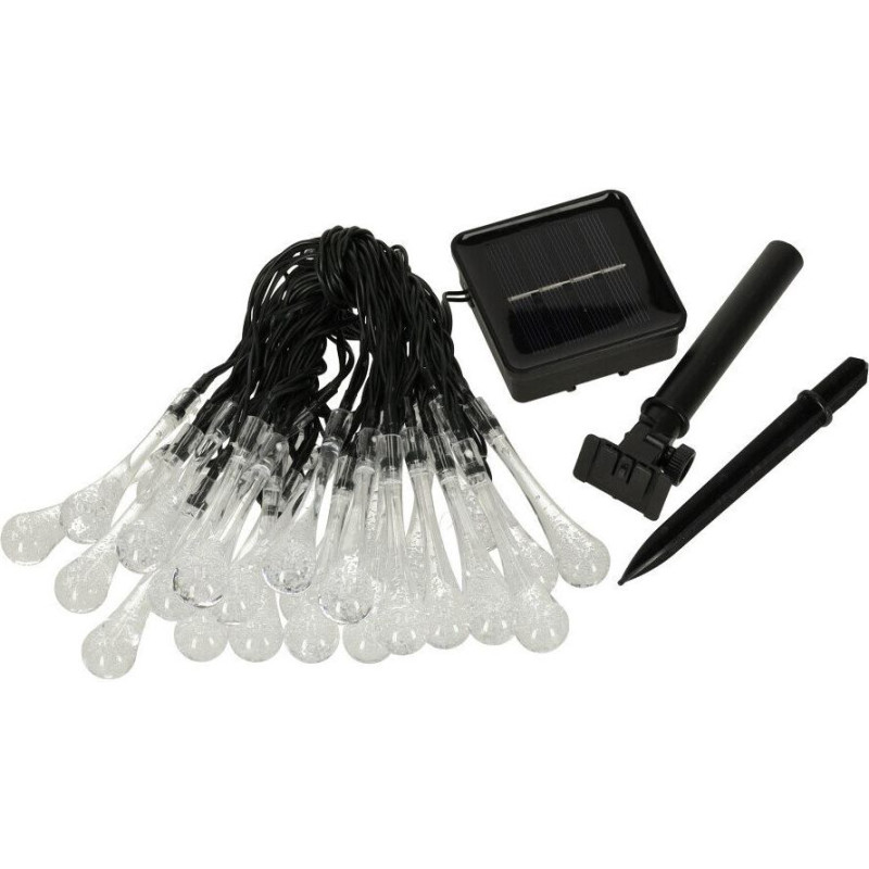 Saules led dārza gaismas 6,5 m 30 LED silti balts