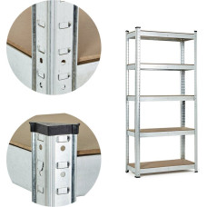 Noliktavas plaukts 180x90x40 cm cinkots tērauds 5 plaukti 875 kg ModernHome