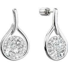 Evolution Group Mūžīgi sudraba auskari ar Swarovski 31305.1