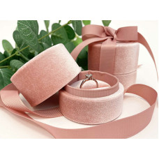 JK Box Rozā lentes gredzenu dāvanu kastīte LTR-3/P/A5