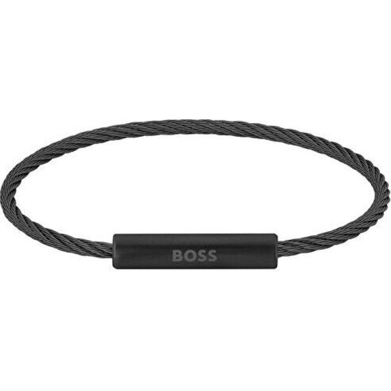 Hugo Boss Moderna melna rokassprādze Alek 1580389 sHB0082
