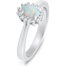 Brilio Silver Elegants sudraba gredzens ar opālu un cirkoniem RI106W
