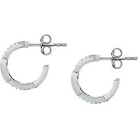 Auskari - TRUSSARDI - T-Logo TJAXC70 - Nerūsējošais tērauds - Kubiskais cirkons - 1,5 cm