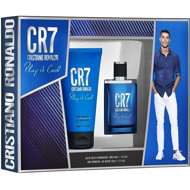 Komplekts vīriešiem Cristiano Ronaldo CR7 Play it Cool: tualetes ūdens EDT vīriešiem 30 ml + dušas želeja 150 ml
