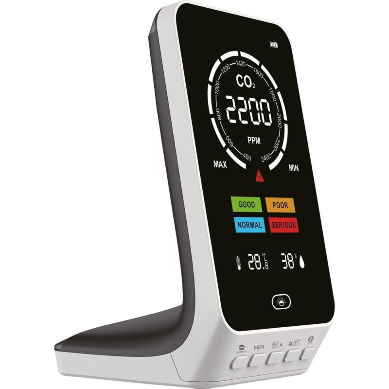 CO2 līmeņa mērītājs Airco2ntrol UP TFA, aprīkots ar trauksmes signālu