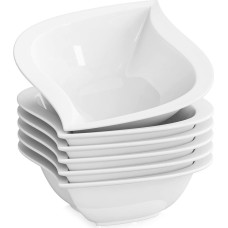 Malacasa, Elvira sērija, 6 gab., Krēmīgi balts porcelāna komplekts