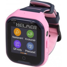 HELMER LK 709 4G rozā - bērnu pulkstenis ar GPS lokatoru, videozvans, ūdensizturīgs
