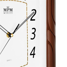Sienas pulkstenis - MPM QUALITY - E01.2417.51.SW - Kvadrāts - Melns - Iekštelpām