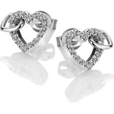 Krāšņi auskari ar īstu dimantu Hot Diamonds Flora DE605 sHD1200
