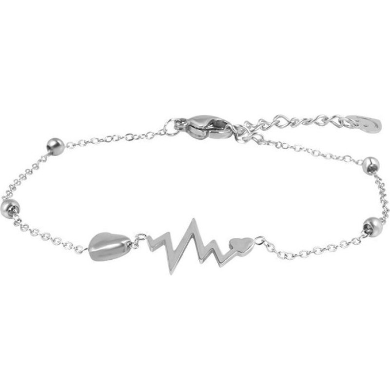 Troli Smalkas tērauda rokassprādze Heartbeat VGS1103S