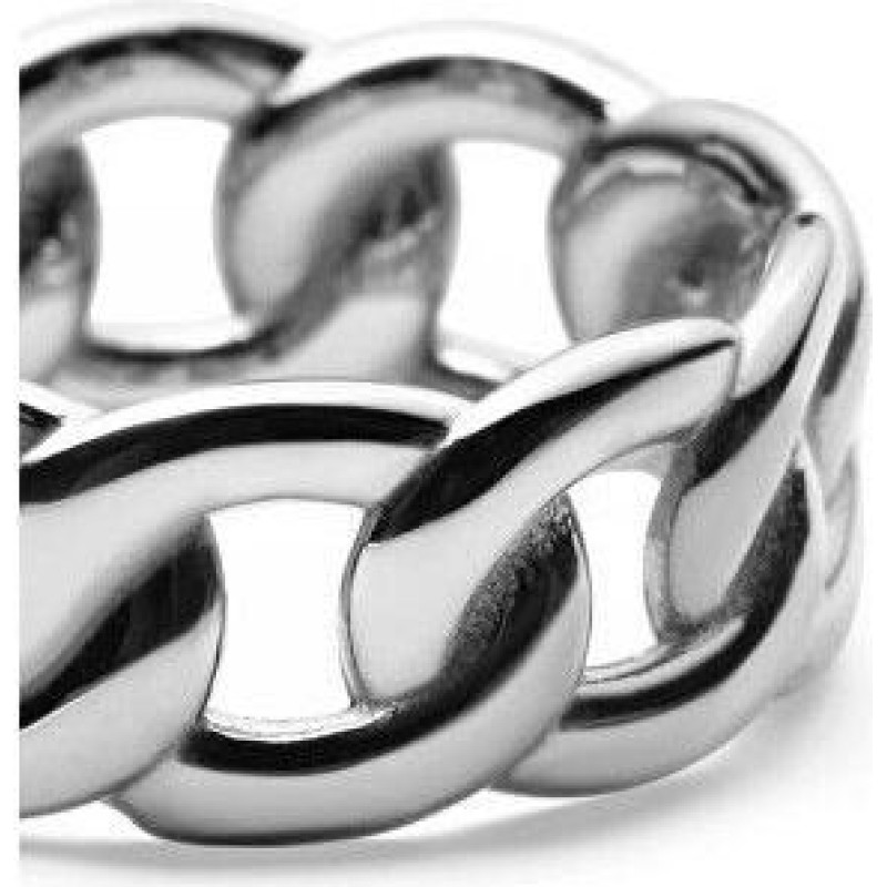 Eleganta Čunky Ķēdes Tērauda Gredzens DW0040084 - Apkārtmērs: 58 mm