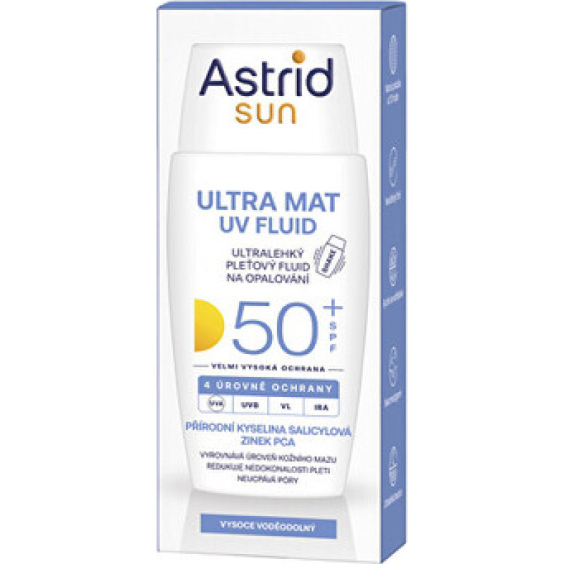 Astrid Sun Ultra MAt UV Fluid SPF 50+ - Olejov&yacute; pleťov&yacute; fluid