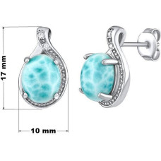 Silvego Sudraba auskari ar dabīgo Larimar JST14811LR sSL3632
