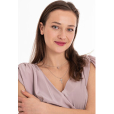 Troli Mūžīga dubultā tērauda krusta kaklarota